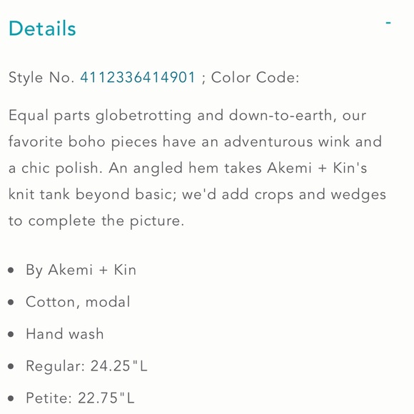 Anthropologie • Akemi + Kin Galapa Cotton Model Split Tank - Picture 7 of 7